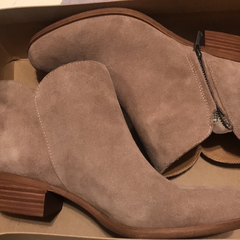 Never Worn Suede Lucky Brand Booties